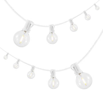 Indoor/Outdoor 25 ft. Contemporary Rustic Incandescent G40 Bistro Globe Bulb String Lights
